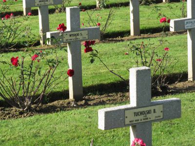TUCHOLSKI Bogdan
- 30 ans -
Né 27.12.1913 Mikaszewicze Luniniec
Décès 21.08.1944 Coudehard (61)
Matricule 32678
1ère Division Blindée Polonaise
8ème Bataillon Fusiliers Tirailleurs
Caporal Tireur
Tombe 4 - Carré V - Rang B
copyright photo Piotr Packowski
copyright Frania
